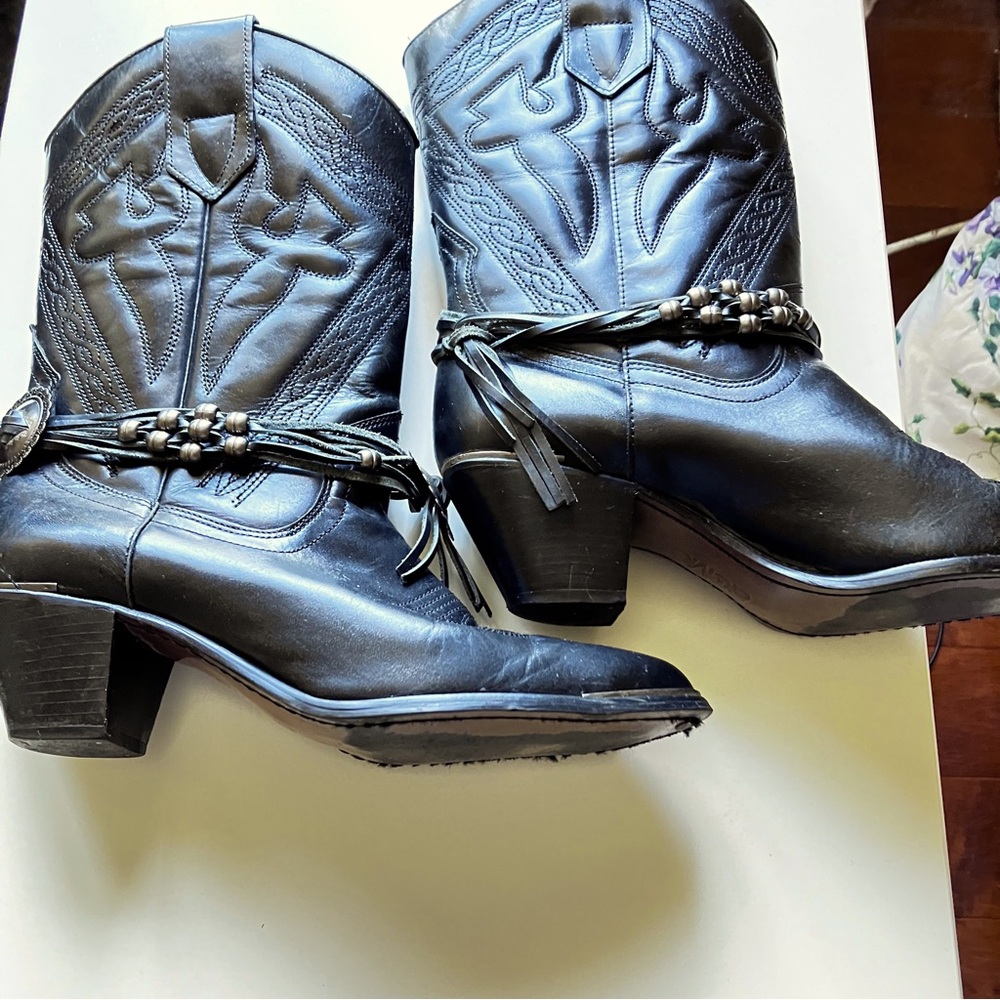 Vintage country Leather Boots size 7